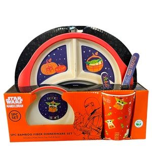 Star Wars The Mandalorian 5 piece Bamboo Kids Dinner Set
